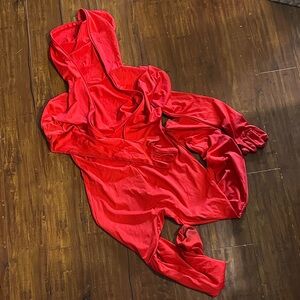 Red Morph Suit Skin Suit Child Halloween Costume 14-16 Full body